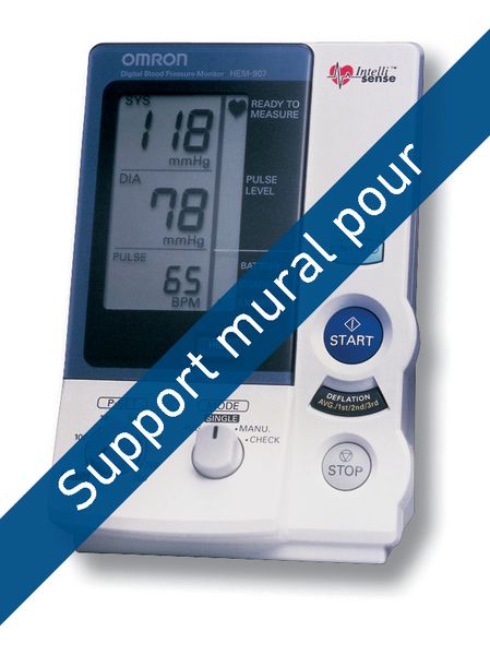Support mural pour tensiomètre Omron 907
