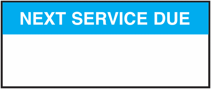 Next Service Due Nylon Cloth Write-On Labels | Seton