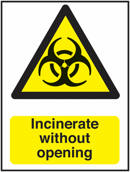 Incinerate Without Opening Safety Labels On-a-Roll | Seton