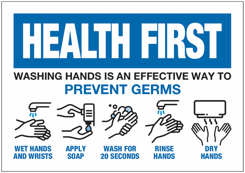 Washing Hands Is An Effective Way To Prevent Germs Sign | Seton