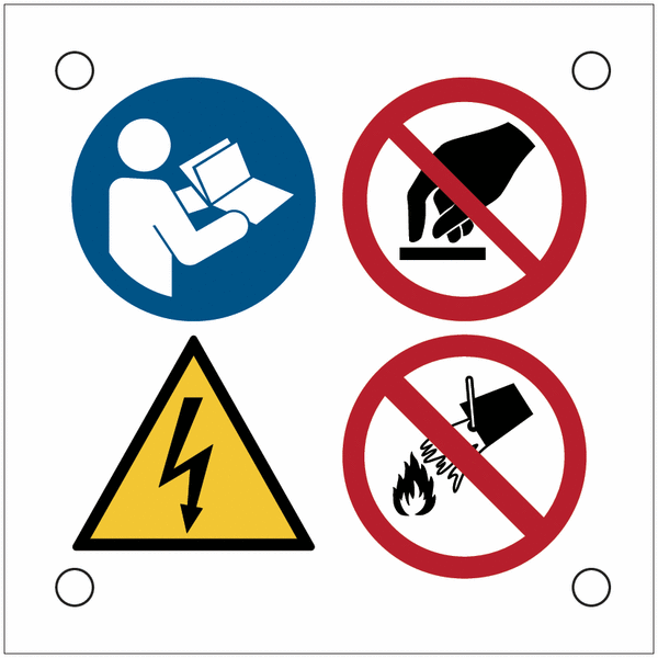 Autocollant Interdit De Toucher - DIN EN ISO 7010 - Lot De 6 - Diamètre 5cm - Résistant UV Et Eau - Fabriqué En Allemagne