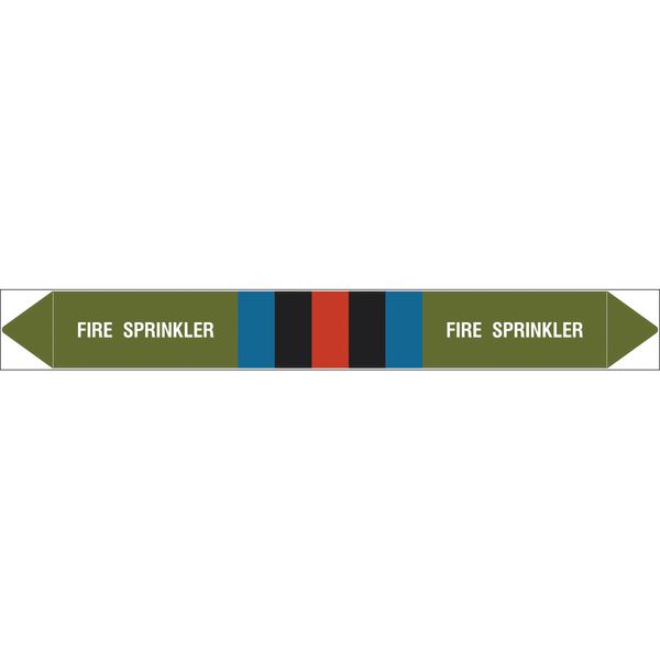 British Standard Single Pipe Marker- Fire Sprinkler | Seton
