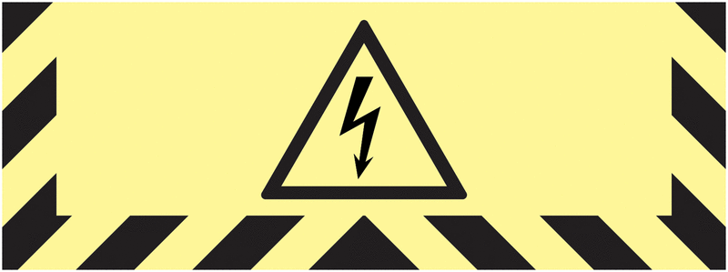 Panneau PVC Danger électrique - Triangle 200 X 200 X 200 Mm