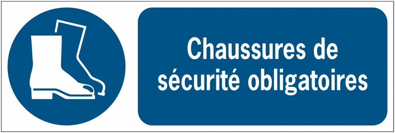Panneaux horizontaux Chaussures de sécurité obligatoires Seton