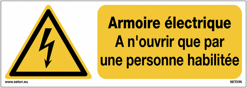 Panneaux danger électrique - Pictogramme électrocution | Seton