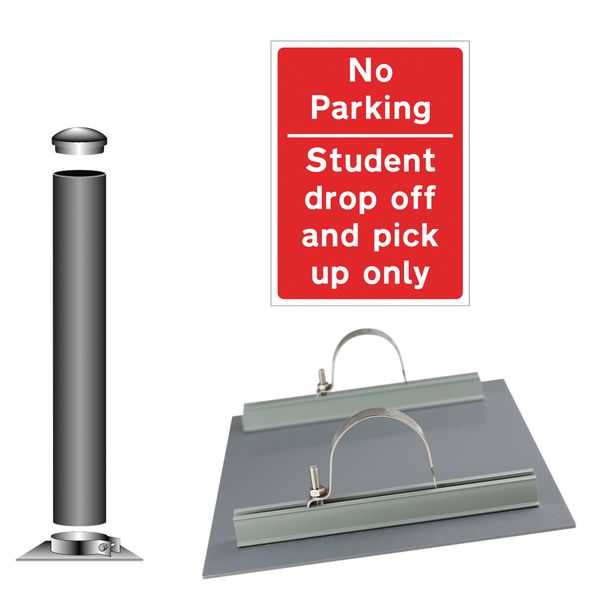 Student Drop Off/Pick Up Only - Traffic Sign Install Kit | Seton