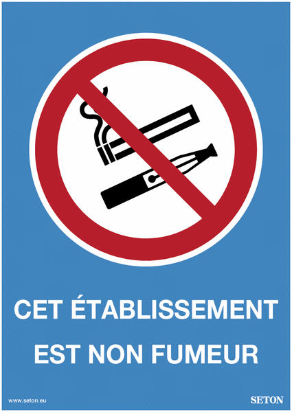 Panneau d'interdiction cigarette électronique interdite