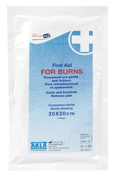 Compresse de gel d'eau pour brûlure thermique