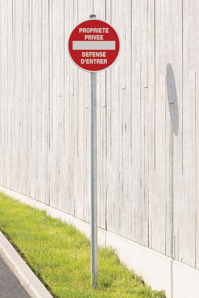 Panneau de signalisation Propriété Privée, Défense d’Entrer, rectangulaire