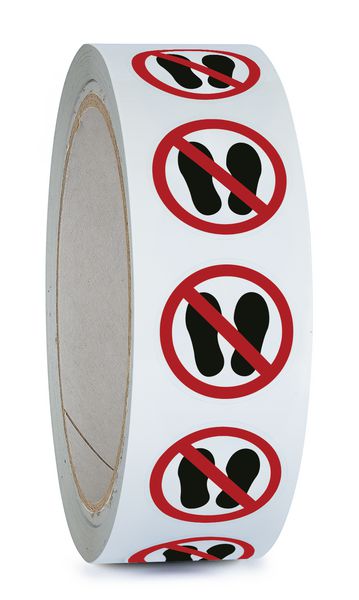 Autocollant Signalétique 'Interdit Aux Chaussures' - Neuf, Design Français Avec Forme De Chaussure