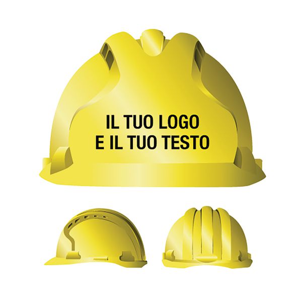 KOTARBAU® Casco protettivo regolabile giallo casco cantiere edile casco  lavoro caschetto cantiere kask caschi antinfortunistico protezione