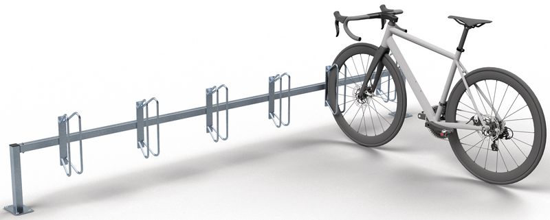 Support pour vélo Linus | Noir ou Argent | Pour montage au sol ou mura
