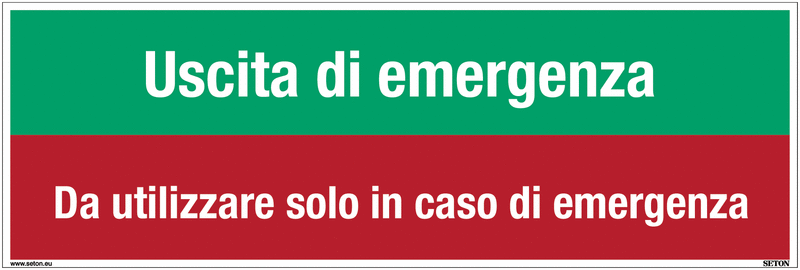 Mumjooyi 6Pcs Cartello Uscita di Emergenza Sinistra PVC Autoadesivo Adesivi Sicurezza per Esterno e Interno 290mm x 130mm
