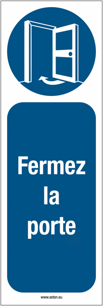 Autocollant Humoristique "Fermez Cette Porte à Clé" - 10 Cm - Stickers Express Fabriqué En France