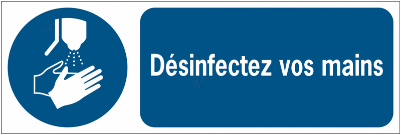 Pictogramme ISO 7010 "Dsinfectez vos mains" - M061 | Seton