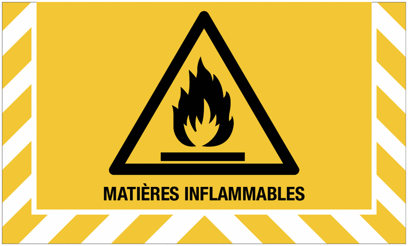 Marquage au sol avec texte Matières Inflammables W021 - Main Image