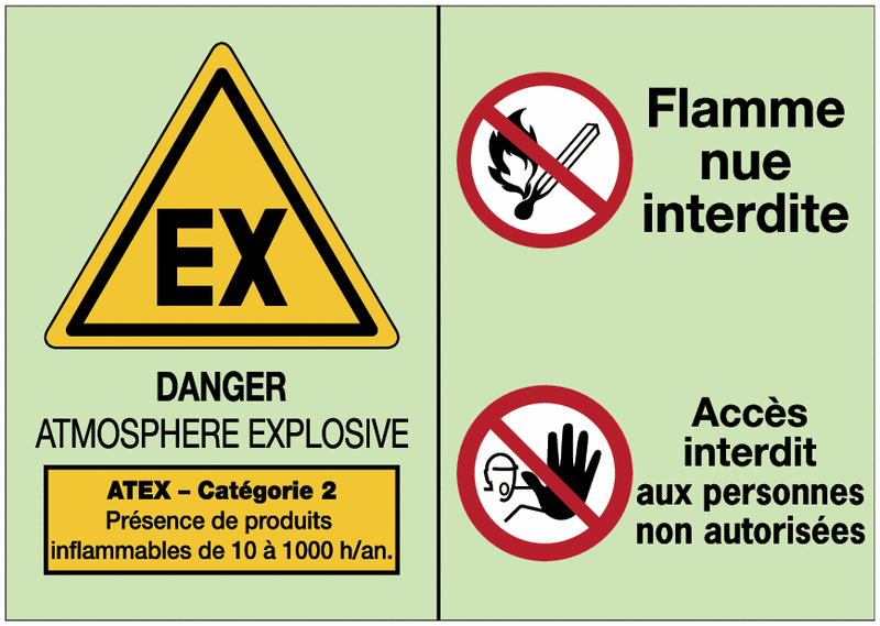 Pictogramme ATEX et signalisation atmosphère explosive | Seton