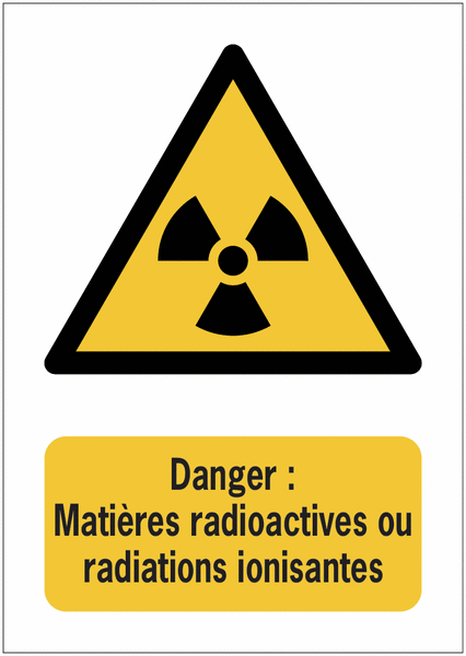 Plaque En Métal Avec Inscription « Caution Radioactive