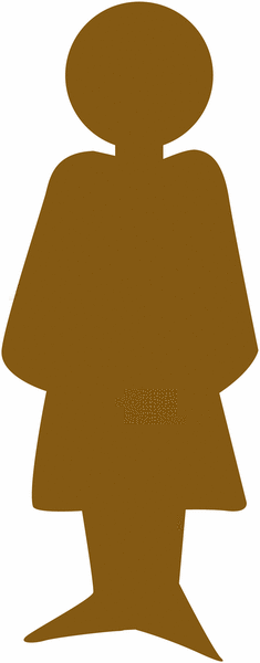 Targhetta Per Toilette In Legno - Con Simboli Uomo E Donna, 14x14 Cm | Adesiva Ed Elegante