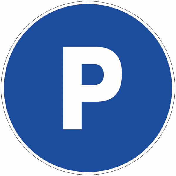 Panneau Parking Privé Rond - PVC 1,5 Mm - Diamètre 280 Mm - Bleu - Signalétique Made In France
