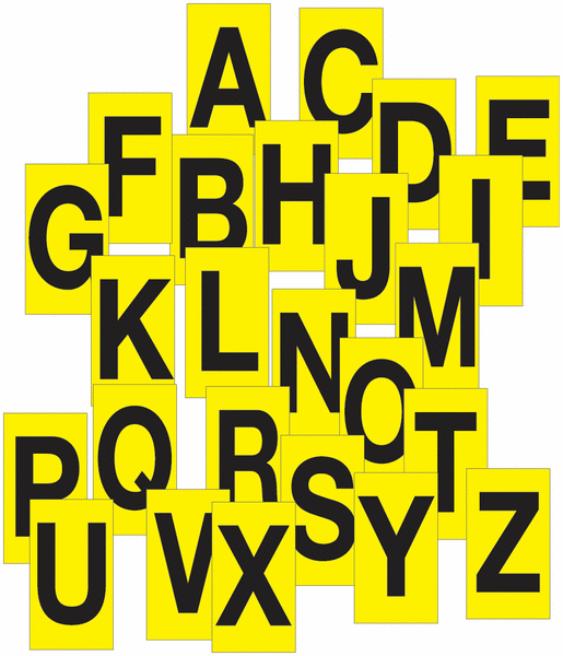 Highly Visible Vinyl Cloth Labels - A-Z | Seton