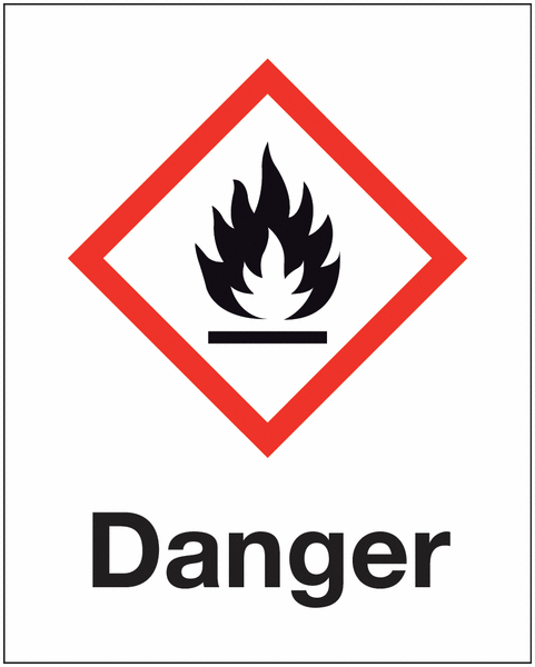 Planche tiquettes CLP Inflammable Danger | Signals