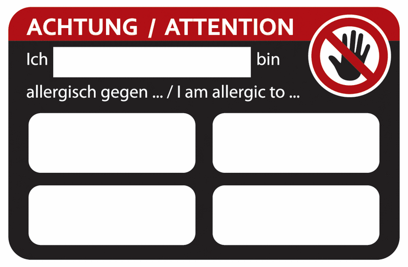 Finest Folia 500x Produkt Aufkleber Lebensmittel Etiketten Hinweis Sticker für Allergiker (R002 Ohne Zusätze