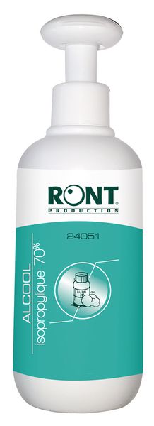 Flacon distributeur avec pompe alcool isopropylique 70%