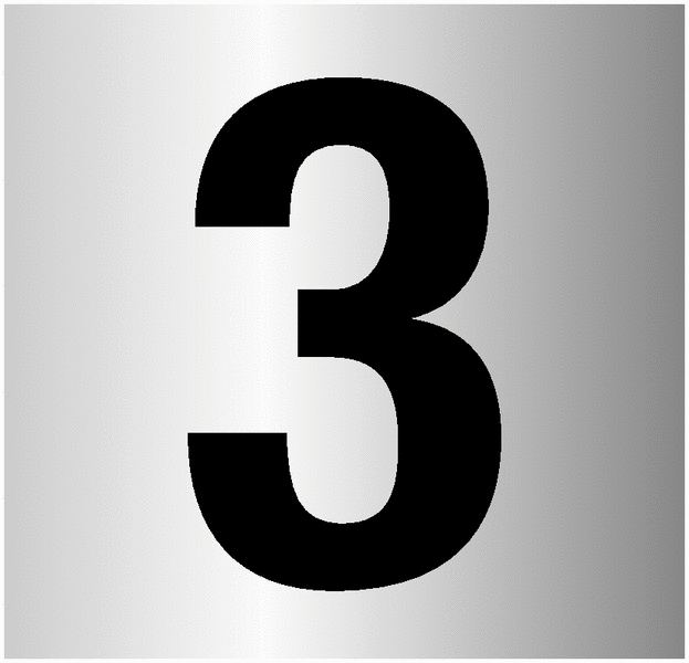 Plaque émaillée Numéro De Rue 3