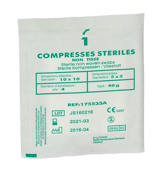 Compresse+en+non-tisse+sterile+individuelle