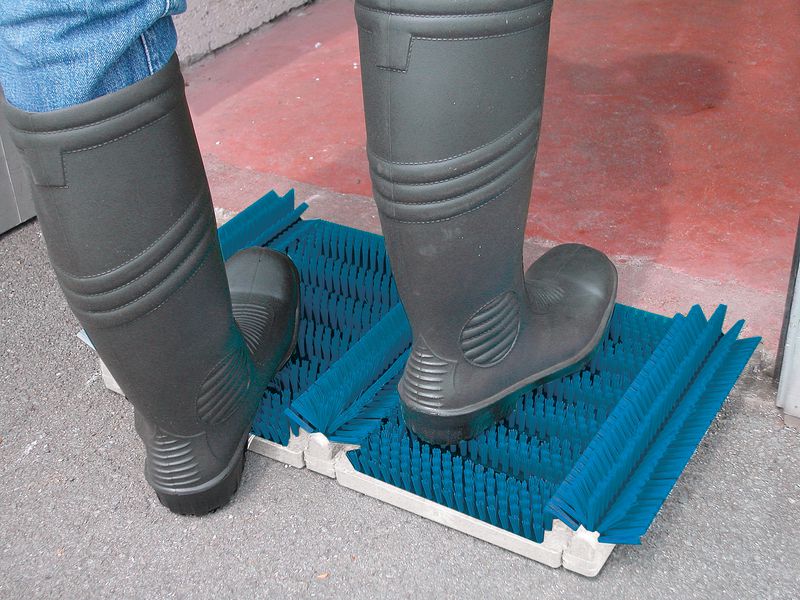 Tire Bottes En Fonte Relaxdays Brosse à Chaussure, Tout Autour, Gratte-Bottes, Pour L'extérieur, Poils Robustes, Fixation Au Sol, Noir/Nature Dechausse Botte