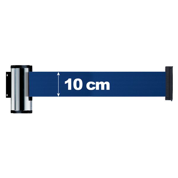 Enrouleur à sangle large 10 cm x 3 m mural chromé