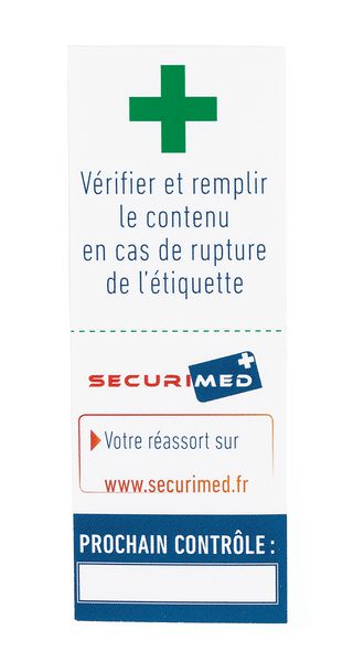 Scellé de contrôle pour trousses et armoires de secours