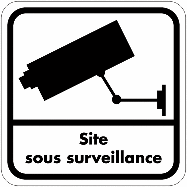 Panneau Alare Propriété Privée sous Vidéo Surveillance 24h/24. G1650. Sticker, panneaux PVC ou