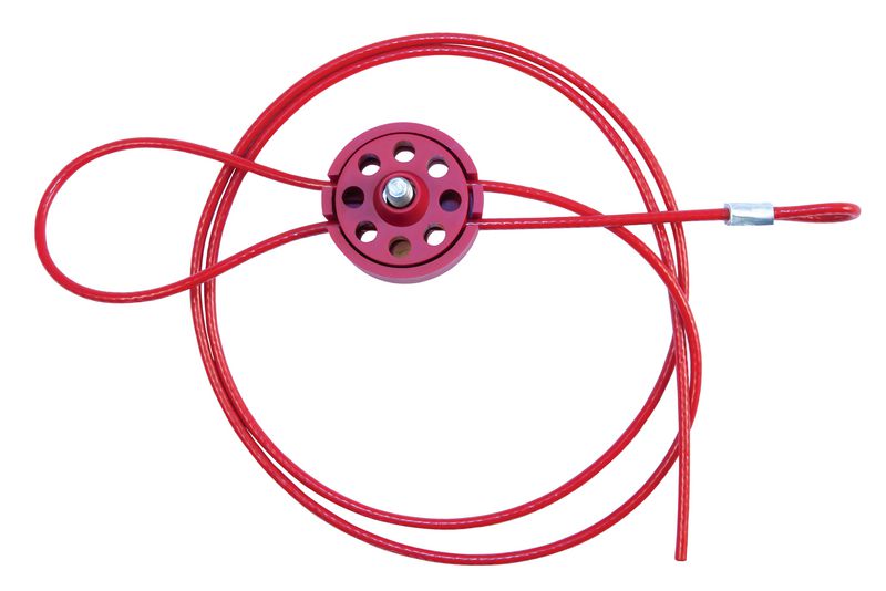 Cadenas De Sécurité à Câble - 32mm, Câble Acier PVC, Bleu - Pour Isolation énergie, Armoires, Chantiers