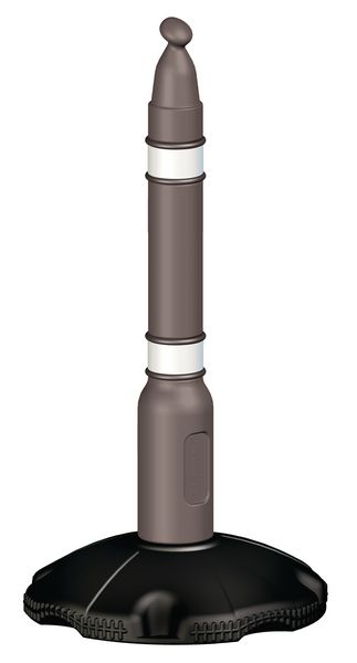 Poteau Skipper™ et base lestable avec colliers rétro