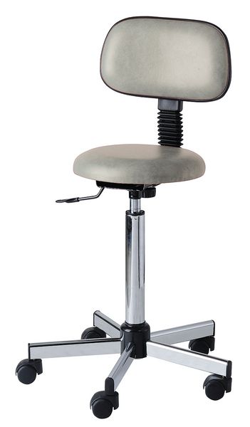 Tabouret réglable à roulettes et dossier Carina Médical