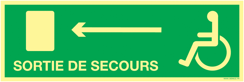 Panneau Photoluminescent D'évacuation Sortie De Secours