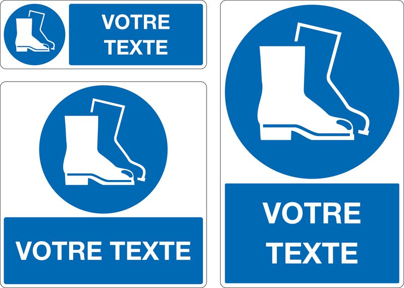 Panneau Port chaussures de sécurité personnalisé Signals