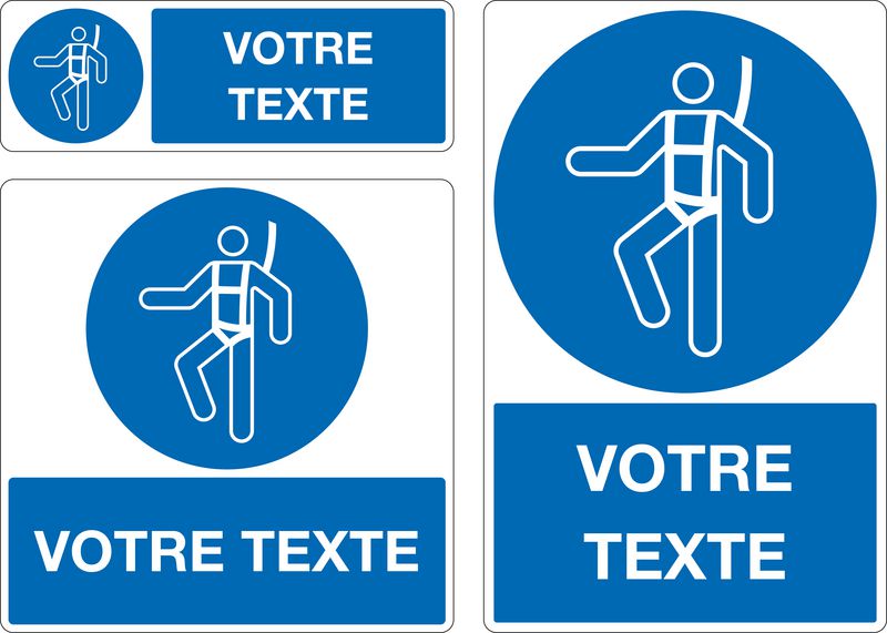 Panneau Port du harnais obligatoire personnalisé Signals