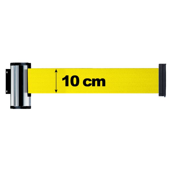 Enrouleur à sangle large 10 cm x 3 m mural chromé