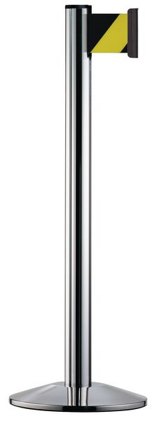 Poteau chromé sangle large 10 cm x 3 m