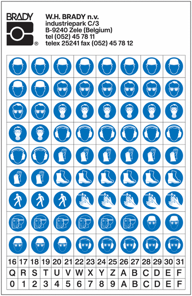 Planche Mini Pictogrammes Obligation | Signals