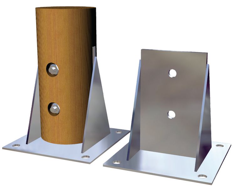 Supplément pour pose sur platines poteau en bois Signals