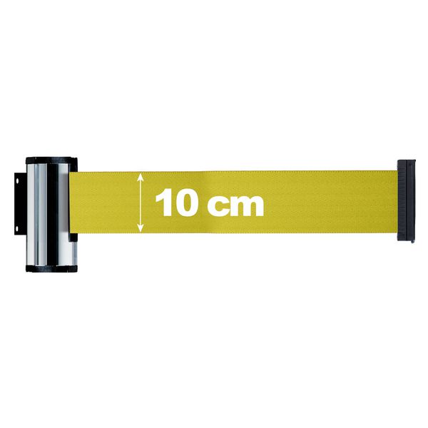 Enrouleur à sangle large 10 cm x 3 m mural chromé