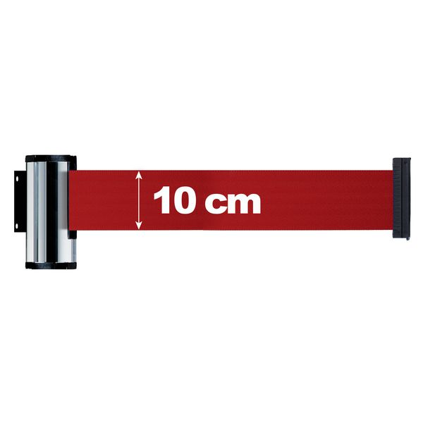 Enrouleur à sangle large 10 cm x 3 m mural chromé