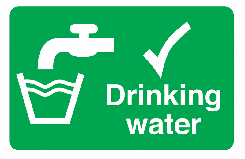 6-Pack Drinking Water Signs | Seton