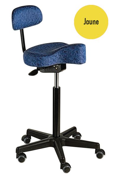 Tabouret assis-debout basculant avec grand pommeau