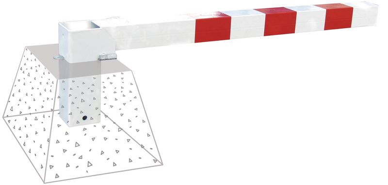 Paletto Delineatore Traffico In Acciaio Laminato A Freddo, 75 Cm Con Base E Alette, Per Parcheggio E Controllo Folla