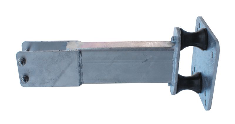 Poteau Aluminium Rouge Sur Socle Balise Avec Panneau - Défense De S'arrêter Et De Stationner - 2030328 | Leroy Merlin
